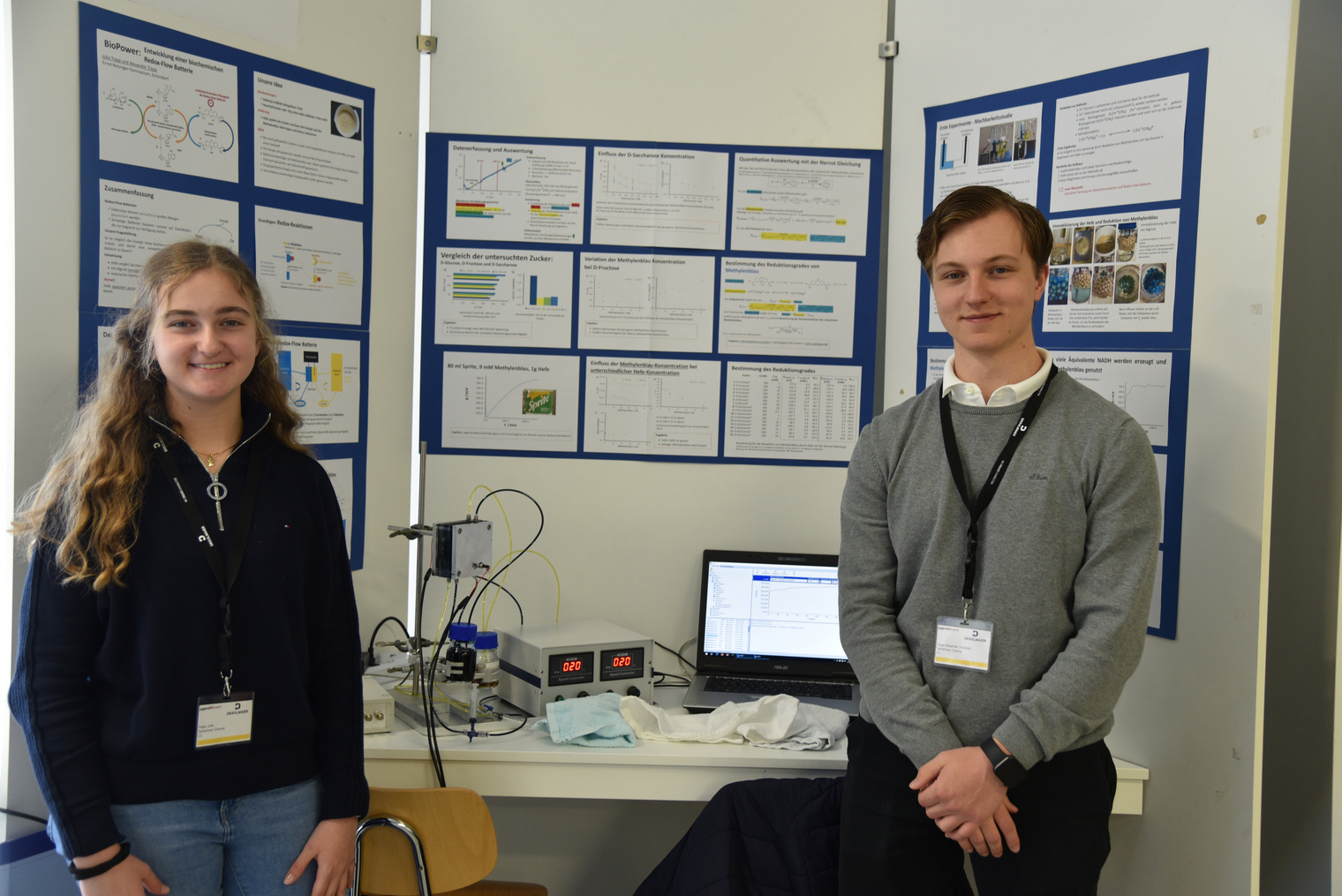 Julia und Alexander Christian Trapp aus Grafrath: Bio-Power: Entwicklung einer biochemischen Redox-Flow-Batterie