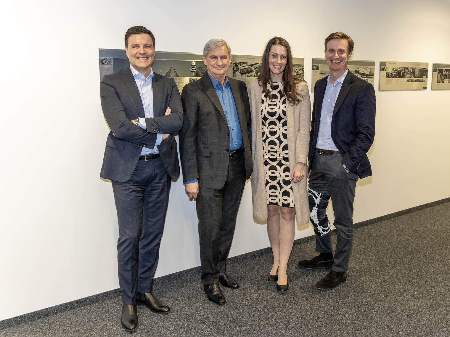 Von links: Vice-Chairman und CEO Stefan Brandl, Chairman Fritz Dräxlmaier, Nicole Bauer sowie CEO Jan Reblin.